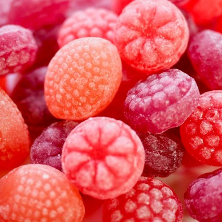 Polvos de baño con aroma a caramelos de frutas