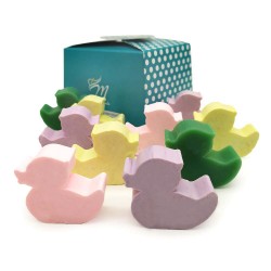 Caja jabones aromáticos con forma de pato