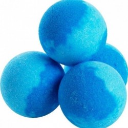 Bola de baño con efecto efervescente, pinta el agua de color azul