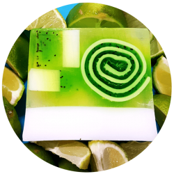 Jabón de glicerina vegetal con fresco aroma a hierba de limón