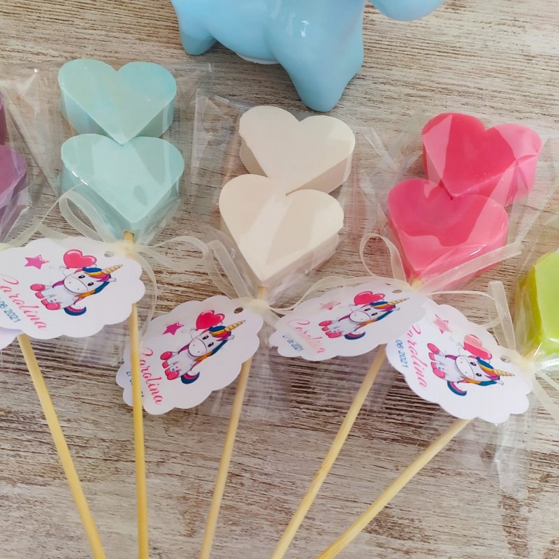 Jabones aromáticos en piruleta para regalar en eventos