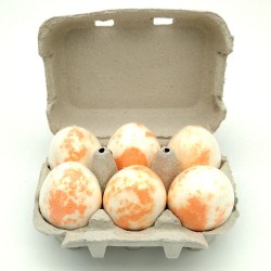 Huevo de baño aroma mandarina pack 6 unidades en caja