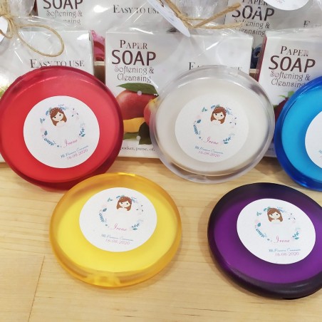 Láminas de jabón en diferentes aromas, estuche personalizado