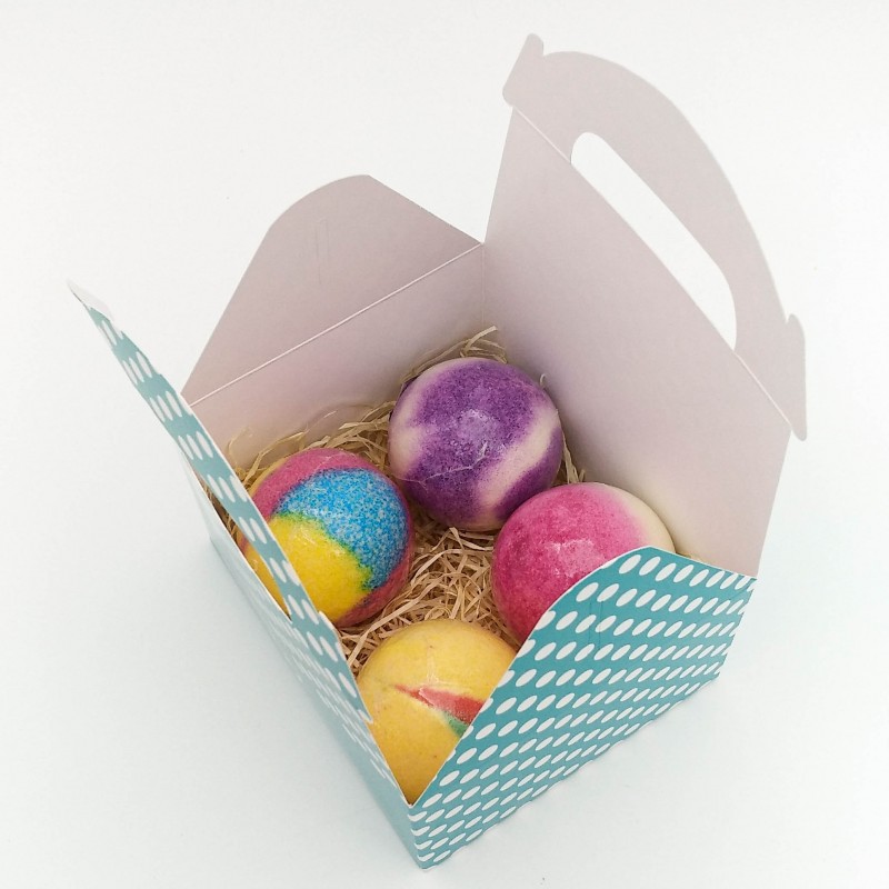 Bombas de baño, con efecto efervescente