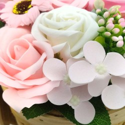 cesta flores de jabon regalo original para boda