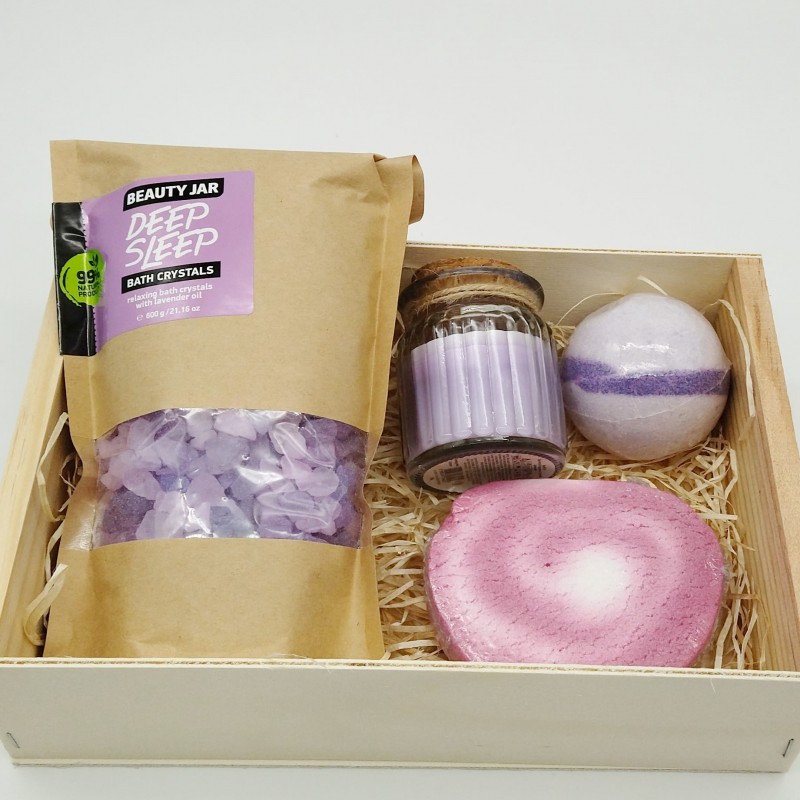Pack de baño - Deep Sleep - Caja sorpresa para regalar con bombas de baño,  sales de baño