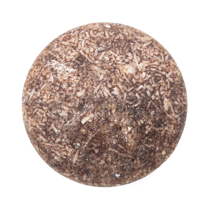 Champú sólido con manteca de cacao, indicado para cabello fino