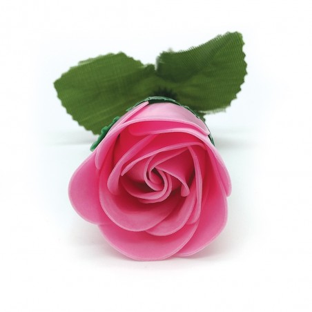 flor de jabón, rosa de jabón en color rosa