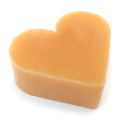 Jabón de invitados en forma de corazón, aroma naranja y jengibre