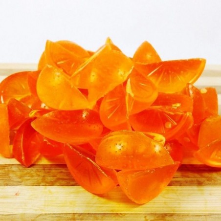 Jabón aromático de glicerina con forma de gajo de naranja