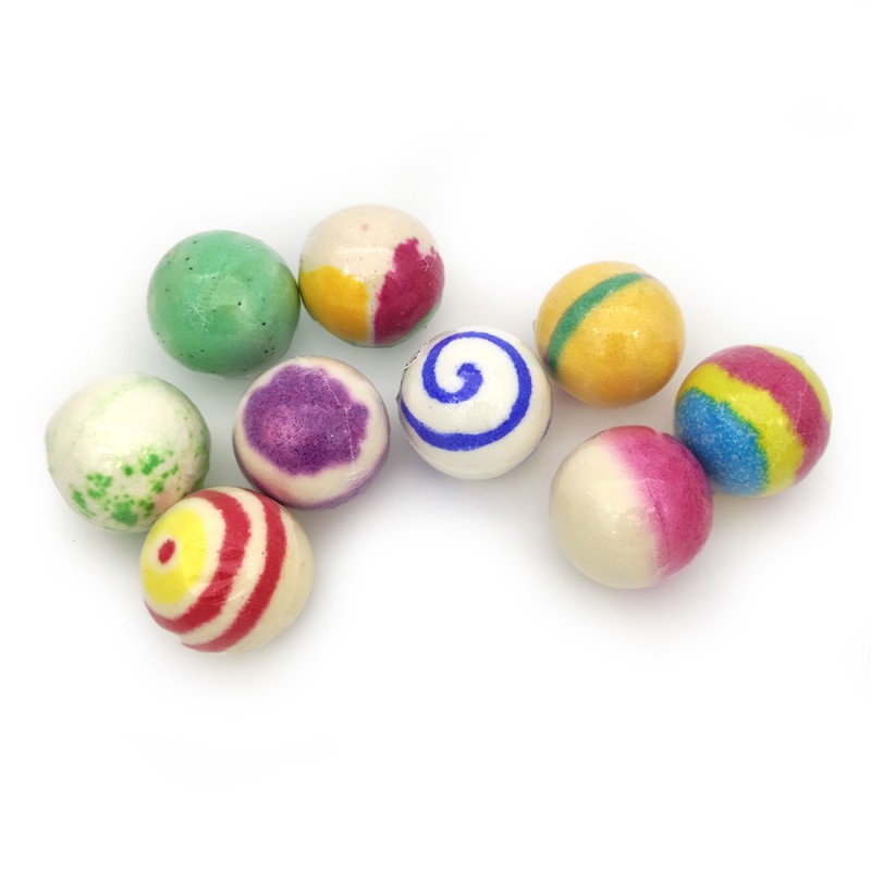 Bombas de baño con efecto efervescente, diferentes colores y aromas